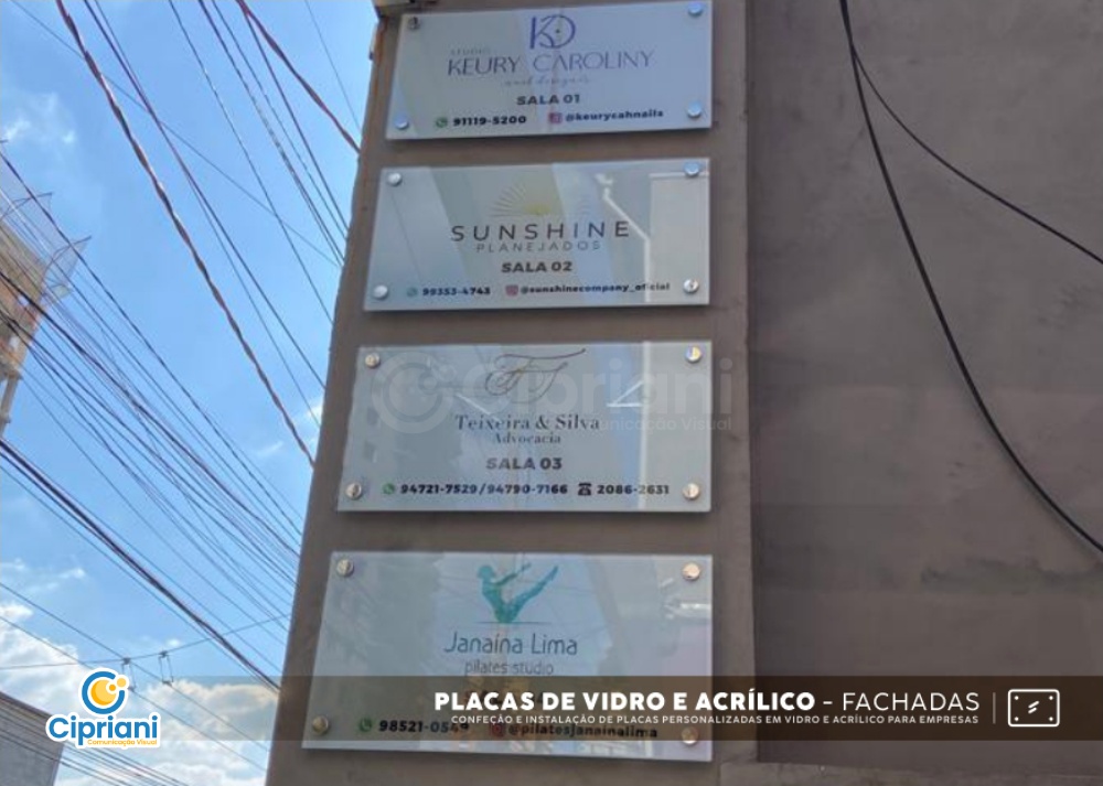 Placas de Vidro e Acrílico para Fachada 1 Imagem Principal