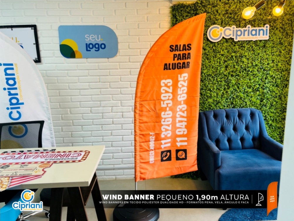 Wind Banner Tamanho Pequeno 1,90m 1 Imagem Principal