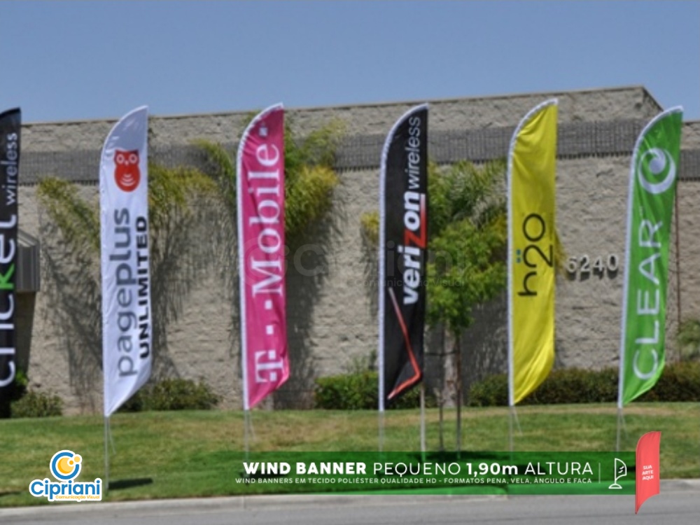 Wind Banner Tamanho Pequeno 1,90m 4 Imagem Principal