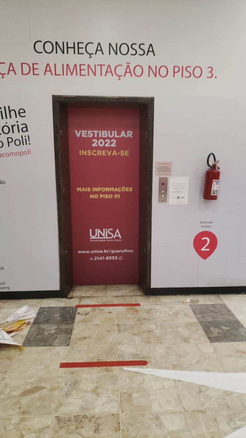 Cobertura de Elevador - Shopping Polli | Adesivos Personalizados 2