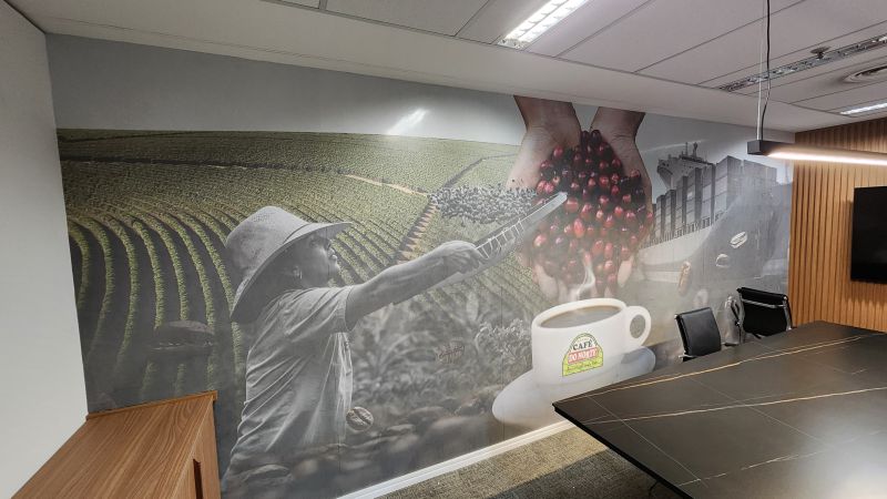 Decoração com Imagem Perfurada - Café | Adesivos Personalizados 1
