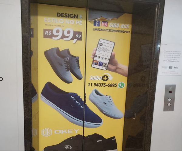 Envelopamento de Elevador Promocional | Adesivos Personalizados