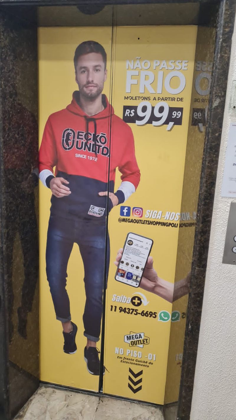 Envelopamento de Elevador Promocional | Adesivos Personalizados 2