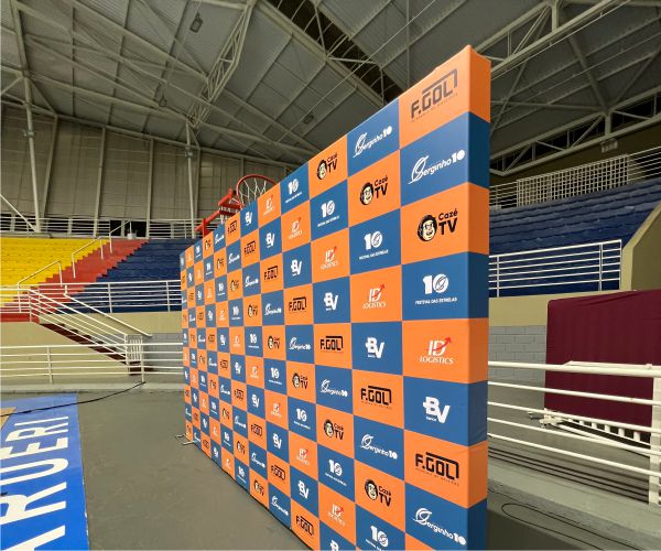 Backdrop Patrocinadores Casé TV - Ginásio José Corrêa | Backdrop Evento