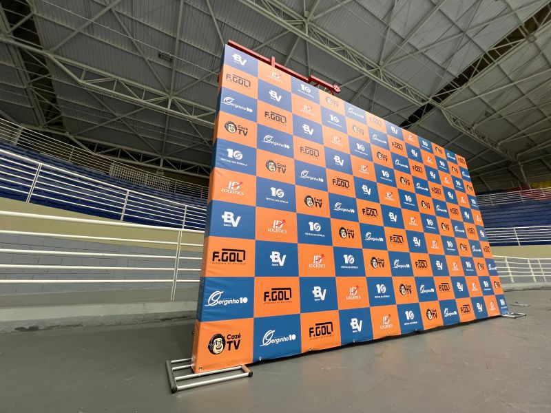 Backdrop Patrocinadores Casé TV - Ginásio José Corrêa | Backdrop Evento 1