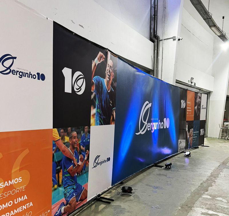 Divisórias em Lona Evento Cazé TV (Ginásio Barueri) | Backdrop Evento 5