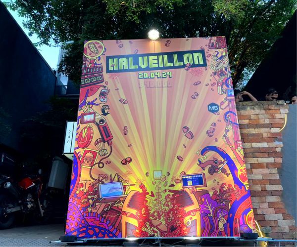 Evento BitCoin - Caulí Bar Pinheiros | Backdrop Evento