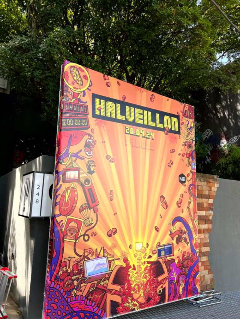 Evento BitCoin - Caulí Bar Pinheiros | Backdrop Evento 4