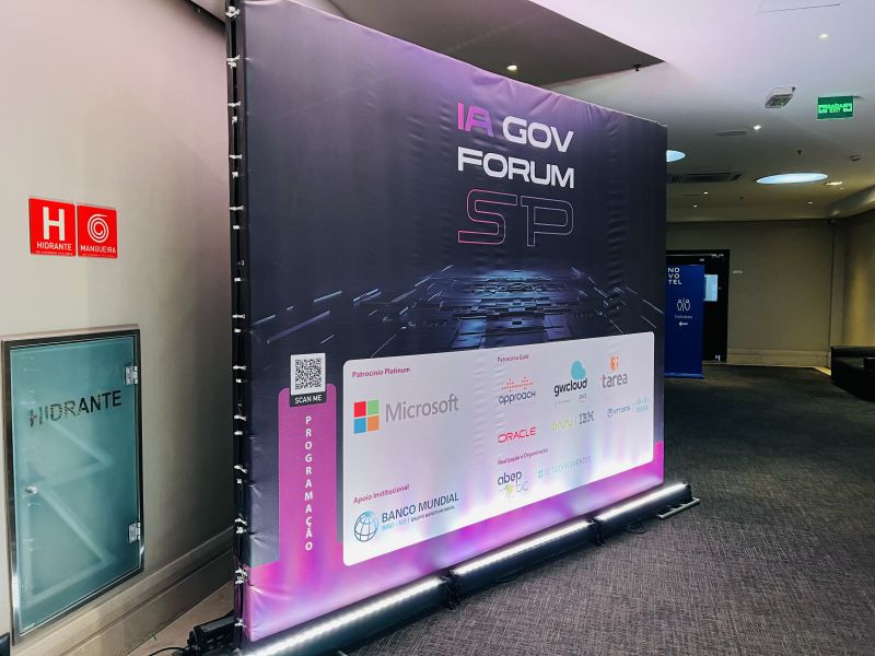 IA GOV Fórum SP - Novotel Center Norte | Backdrop Evento 2