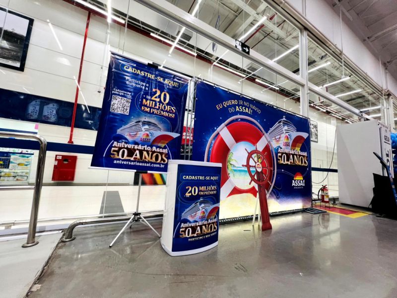 Promoção Assaí Atacadista - Stand de Premiação | Backdrop Evento 2
