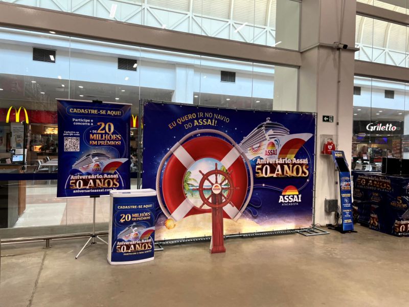 Promoção Assaí Atacadista - Stand de Premiação | Backdrop Evento 3