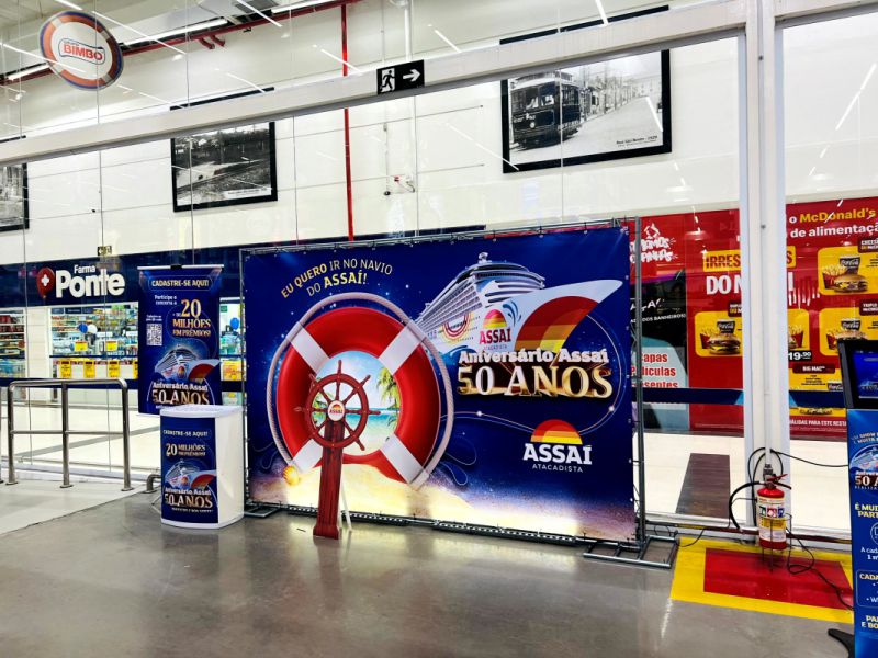 Promoção Assaí Atacadista - Stand de Premiação | Backdrop Evento 4