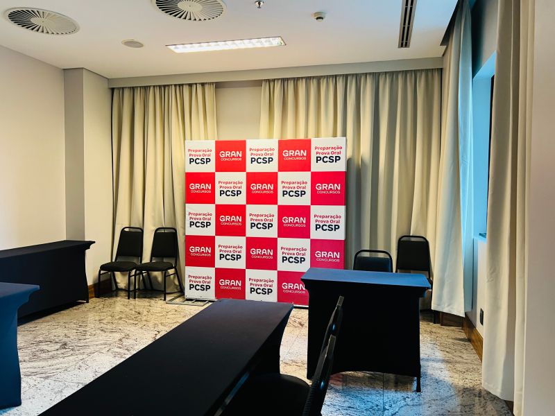 Transmissão ao Vivo - Painel Envelopado | Backdrop Evento 1