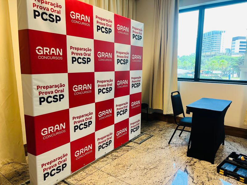Transmissão ao Vivo - Painel Envelopado | Backdrop Evento 5