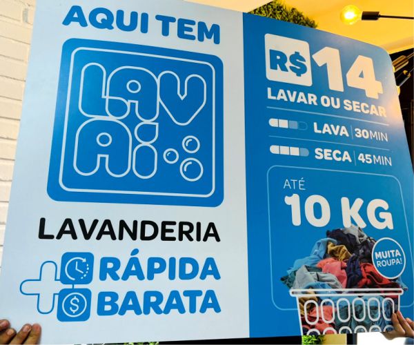 Placas Informativa para Lavanderia | Comunicação Visual para Empresas