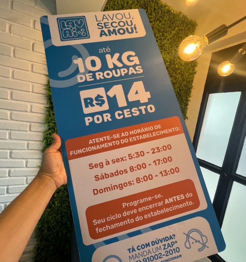 Placas Informativa para Lavanderia | Comunicação Visual para Empresas 3