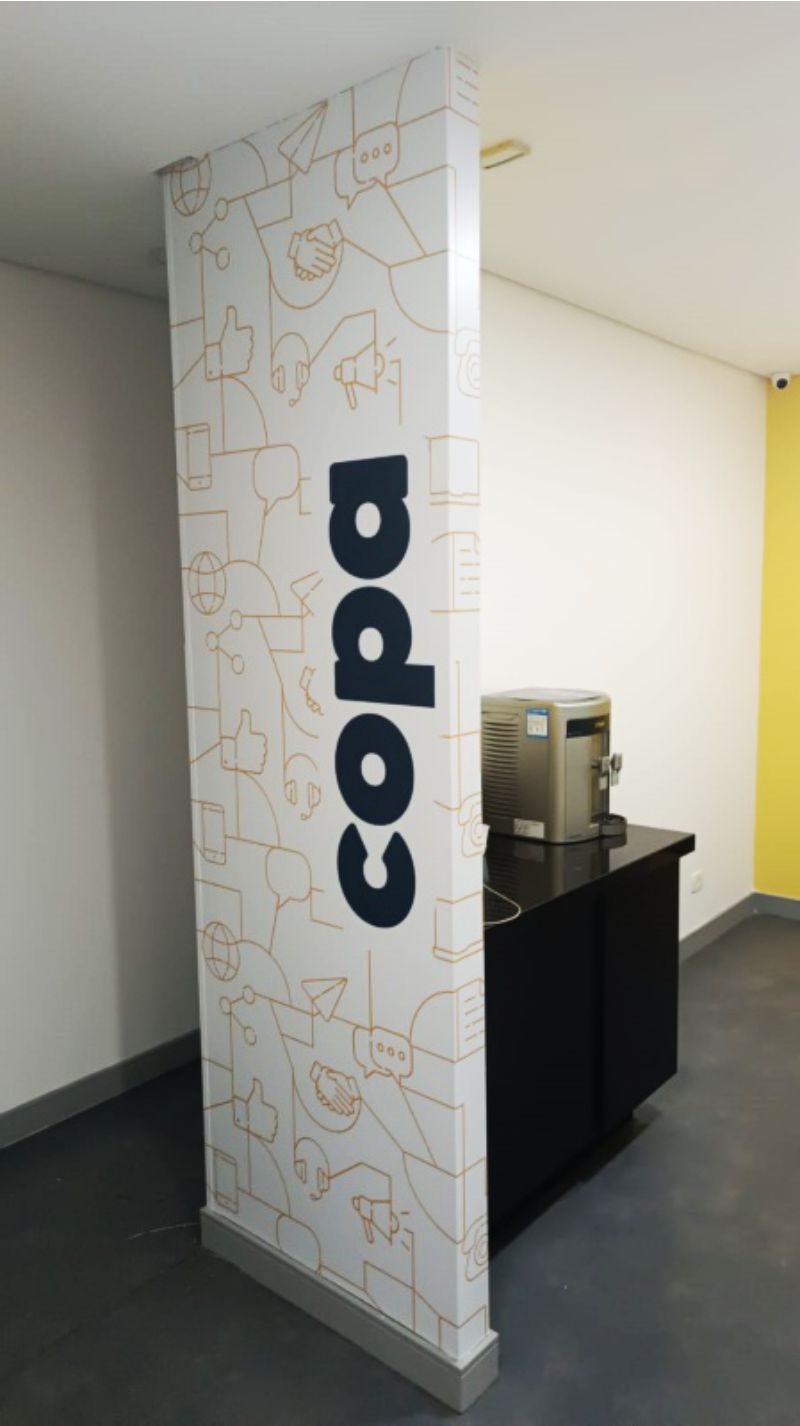 Papel de Parede Personalizado Unicred | Decoração de Escritórios 4