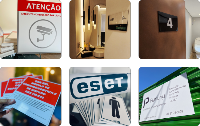Portfólio | Sinalização Predial, Corporativa, Comercial e Condomínios