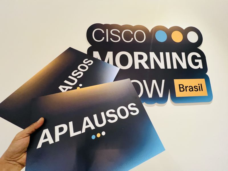Animação de Platéia - Cisco Morning Show | Placas Personalizadas 1