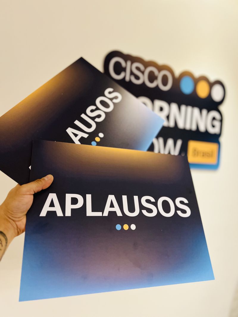 Animação de Platéia - Cisco Morning Show | Placas Personalizadas 10