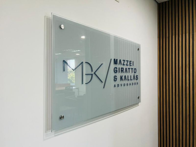 Logo para Hall de Entrada Advocacia | Placas Personalizadas 1