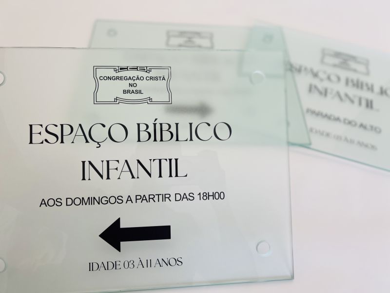 Sinalização Espaço Bíblico Infantil - CCB | Placas Personalizadas 1