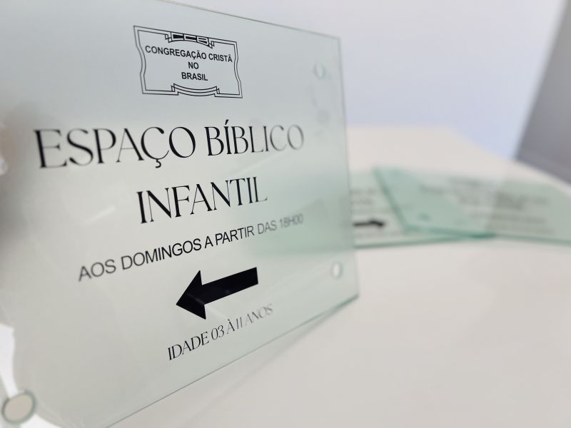 Sinalização Espaço Bíblico Infantil - CCB | Placas Personalizadas 4