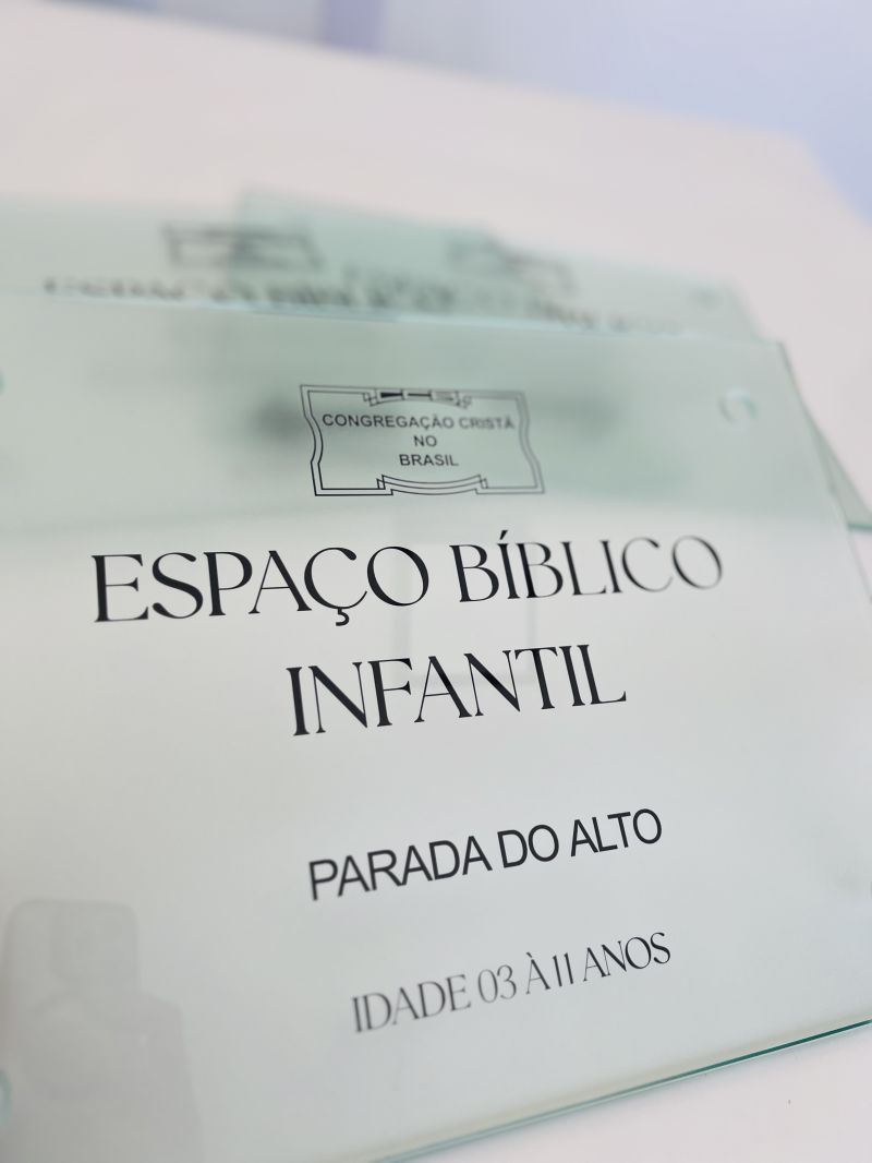 Sinalização Espaço Bíblico Infantil - CCB | Placas Personalizadas 5