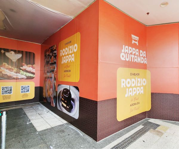 Obras em Shopping | Personalização de Tapume
