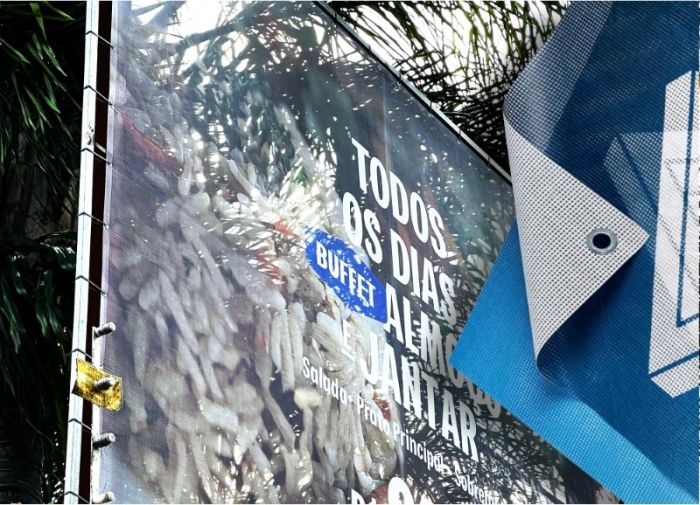 Lona Perfurada com Impressão, Alphaville Baruerí Exemplo 1 | Cipriani Comunicação Visual