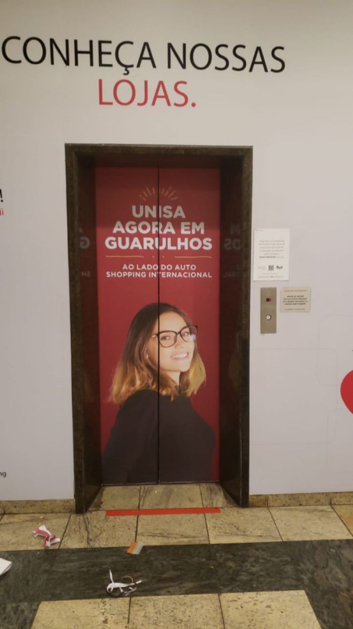 Adesivo para Elevador, Zona Leste SP Exemplo 3 | Cipriani Comunicação Visual