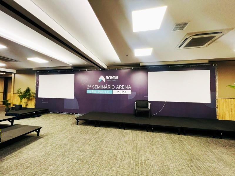 Fundo de Palco Backdrop, Zona Leste SP Exemplo 1 | Cipriani Comunicação Visual