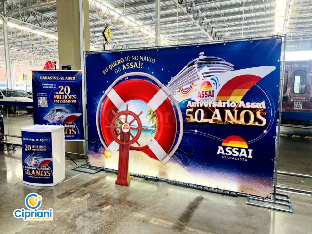 Adesivação de Stand para Ação Promocional | Projetos Cipriani Comunicação Visual