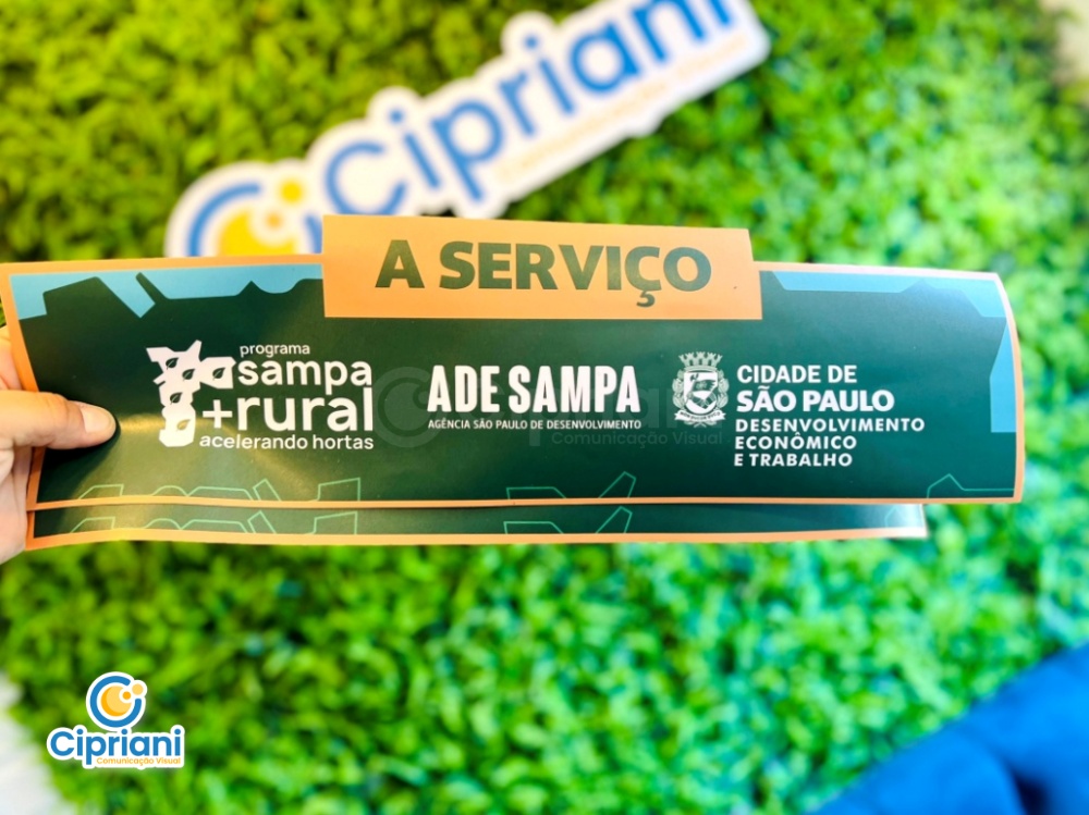 Adesivo para Carros de Serviço Frotas Verde e Amarelo | Projetos Cipriani Comunicação Visual