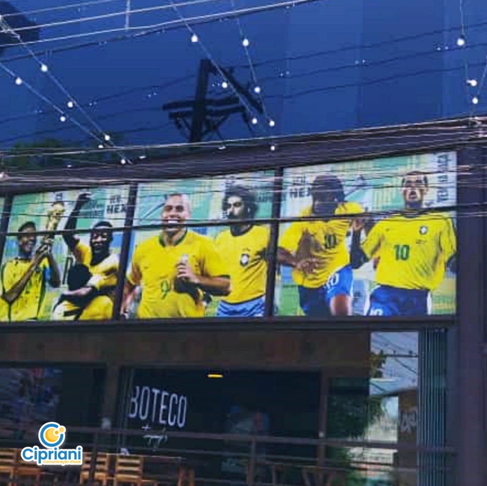 Adesivo para Janelas de Restaurante Verde e Amarelo 2 Imagem