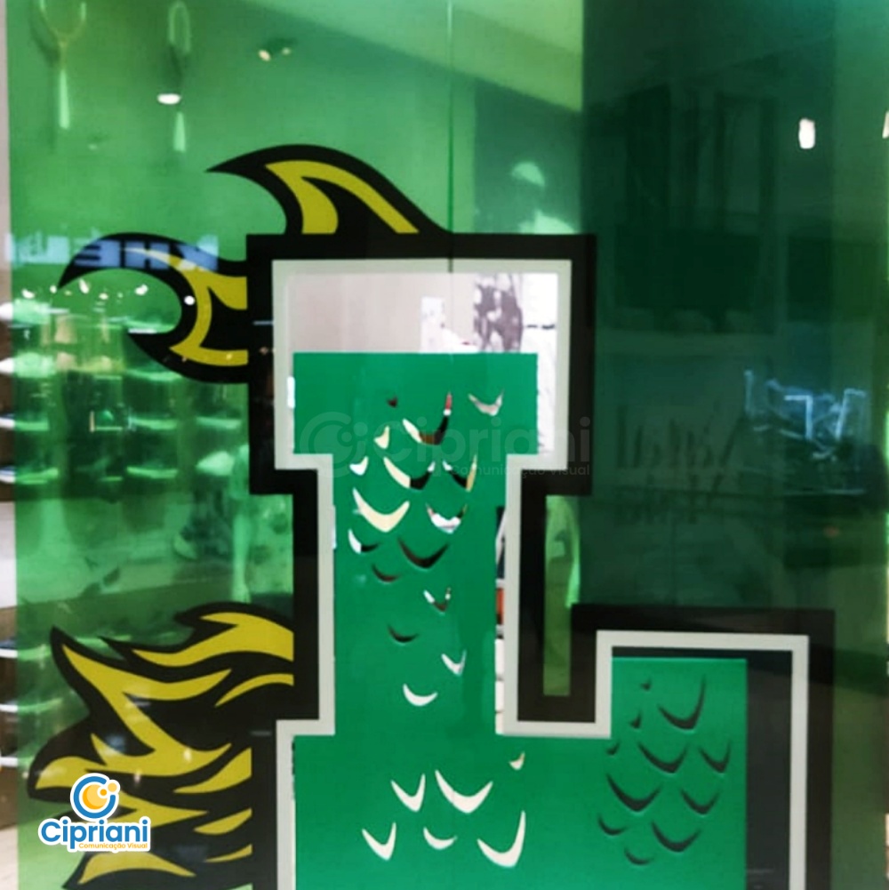 Adesivo para Plotagem de Vitrine Amarelo e Verde, Saiba Mais 1 Imagem