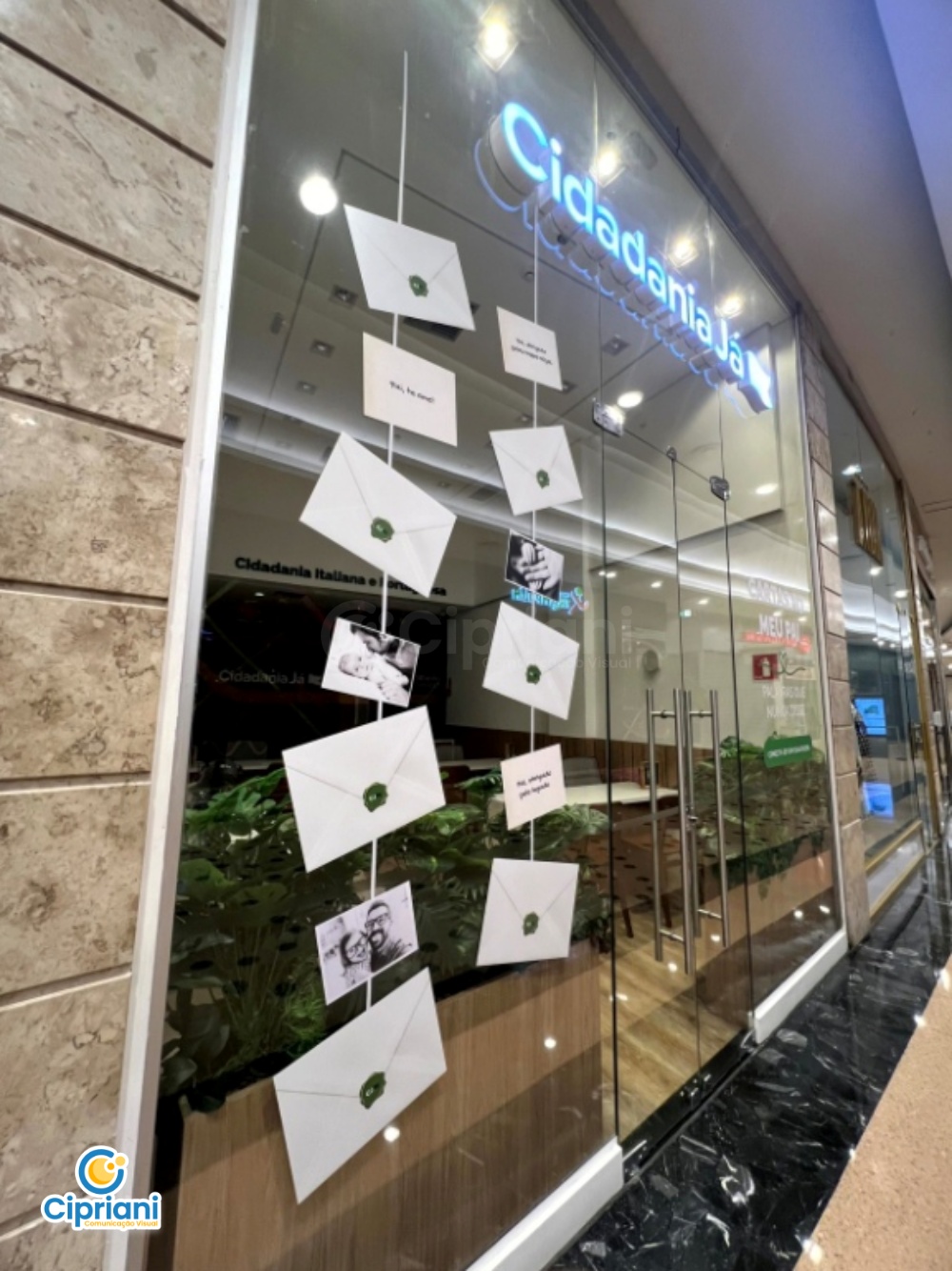 Adesivo para Vitrine Dia dos Pais Branco e Verde, Saiba Mais 1 Imagem