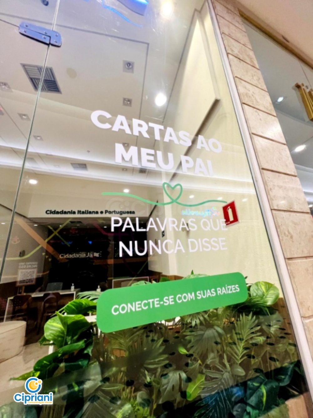 Adesivo para Vitrine Dia dos Pais Branco e Verde, Saiba Mais 3 Imagem