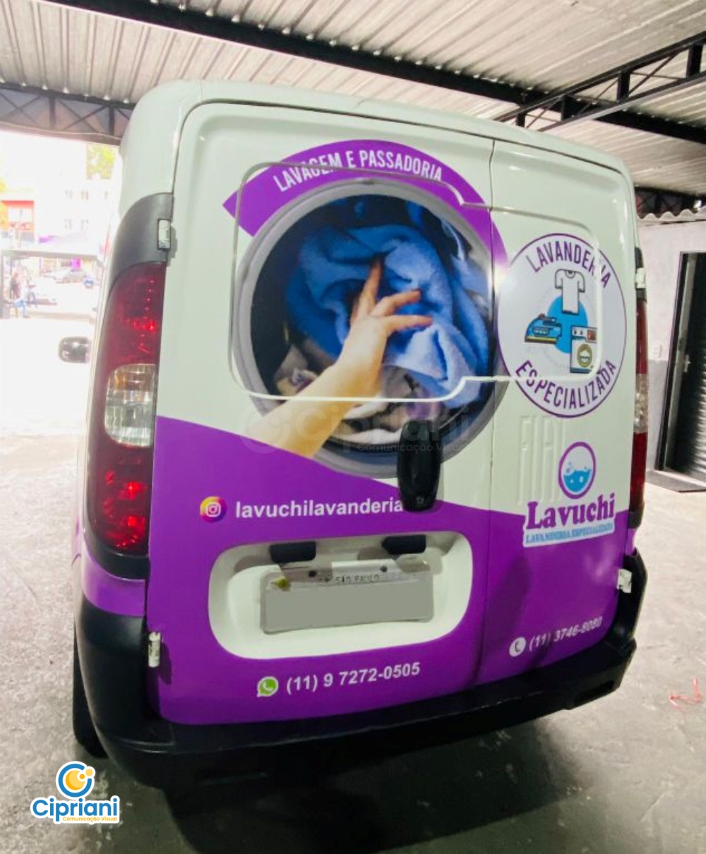 Adesivo Roxo para Fiorino de Lavanderia na cor Lilás 1 Imagem