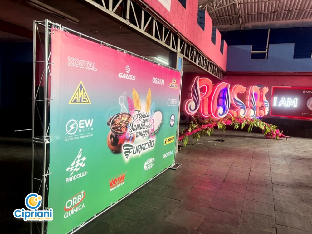 Backdrop para Evento na Rosas de Ouro | Projetos Cipriani Comunicação Visual