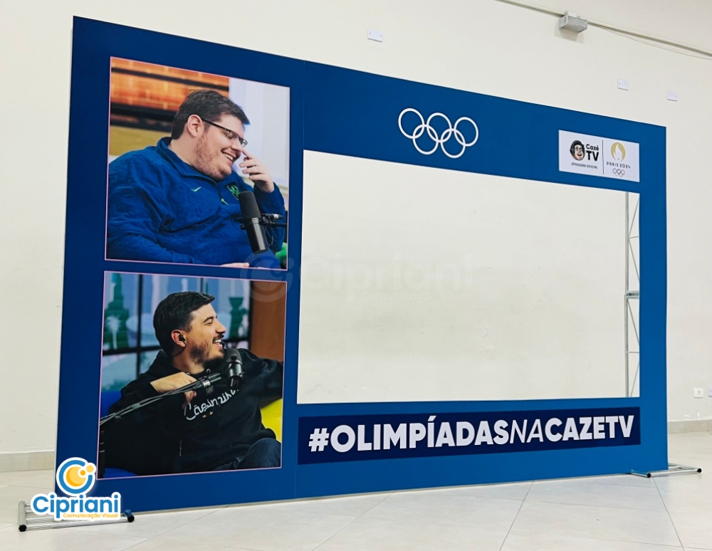 Backdrop Personalizado Azul e Branco, Compre Já Online 1 Imagem