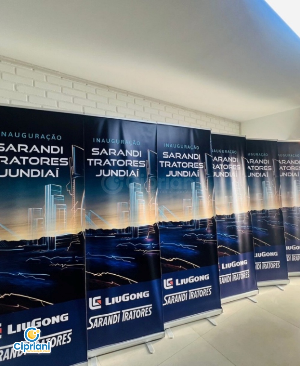 Banner Roll Up 80x200cm em Azul e Amarelo, Preço e Prazo 2 Imagem