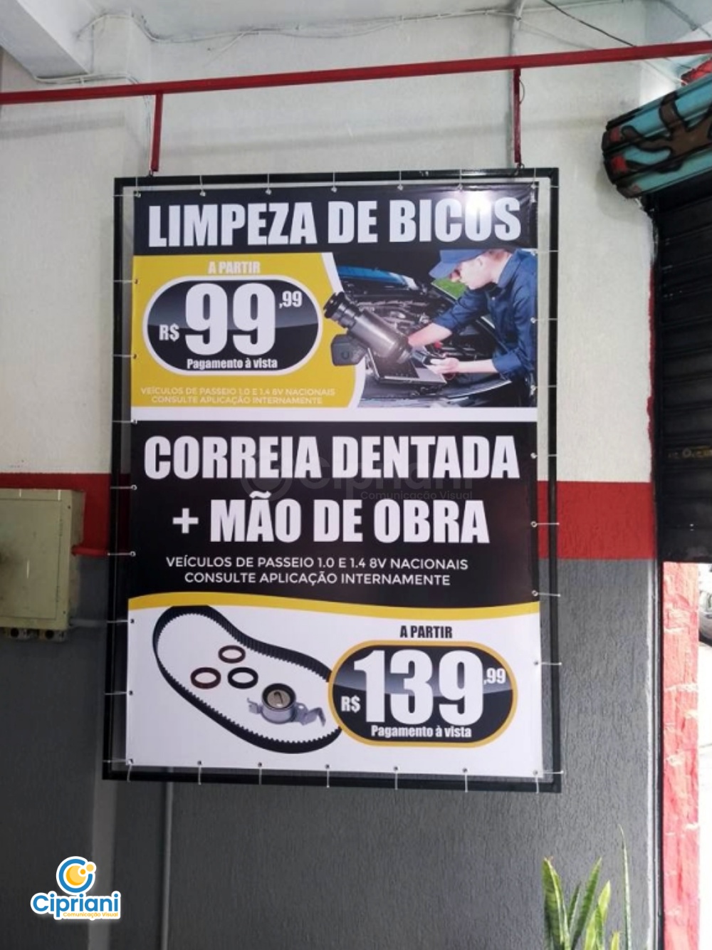 Fachada de Oficina em Vermelho e Amarelo, Orçamento 2 Imagem