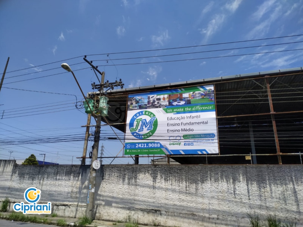 Lona para Quadra de Escola em Azul e Verde, Saiba Mais 2 Imagem