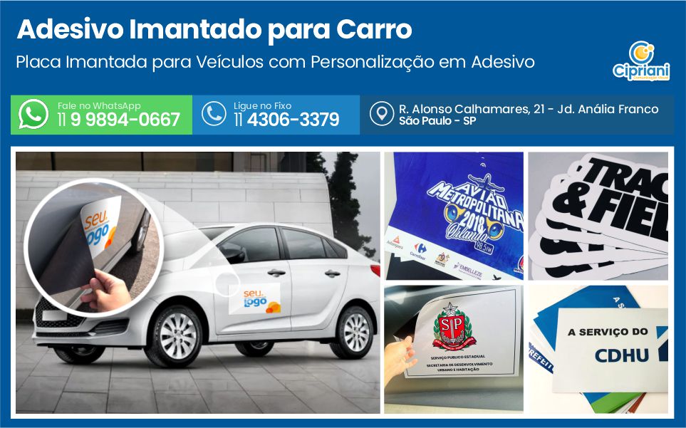 Adesivo Imantado para Carro  | Cipriani Comunicação Visual em São Paulo SP