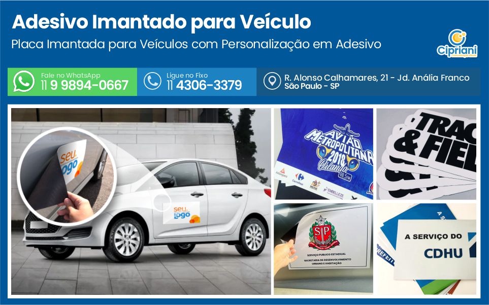 Adesivo Imantado para Veículo  | Cipriani Comunicação Visual em São Paulo SP