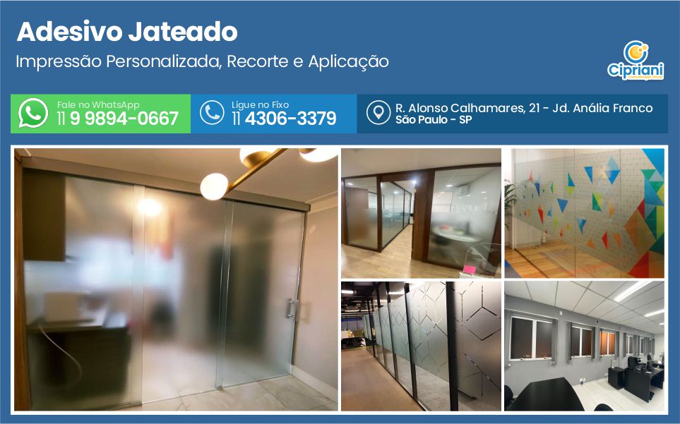 Adesivo Jateado  | Cipriani Comunicação Visual em São Paulo SP