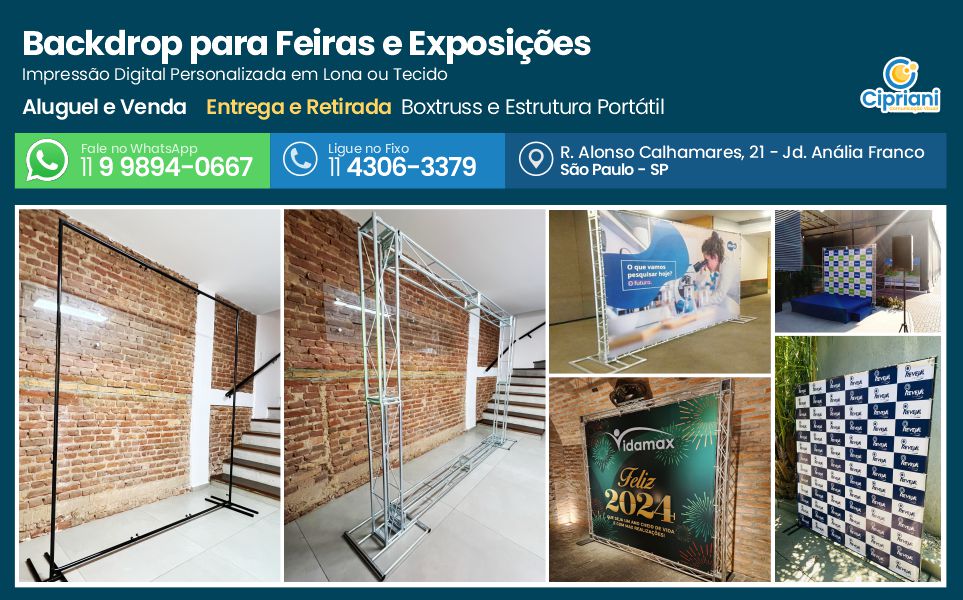 Backdrop para Feiras e Exposições | Cipriani Comunicação Visual em São Paulo SP