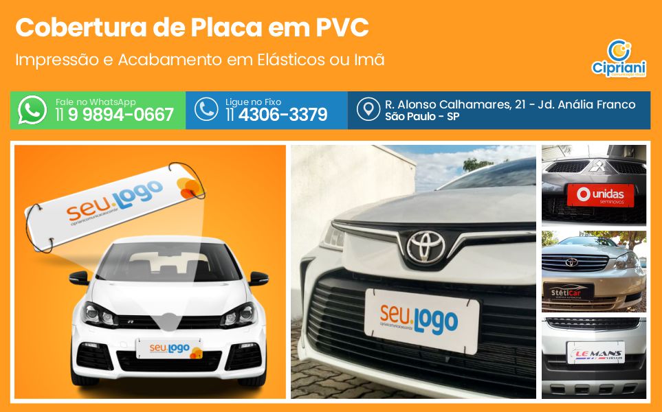 Cobertura de Placa em PVC Personalizado | Cipriani Comunicação Visual em São Paulo SP