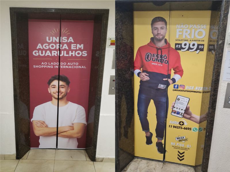 Envelopamento de Elevador  | Cipriani Comunicação Visual em São Paulo SP